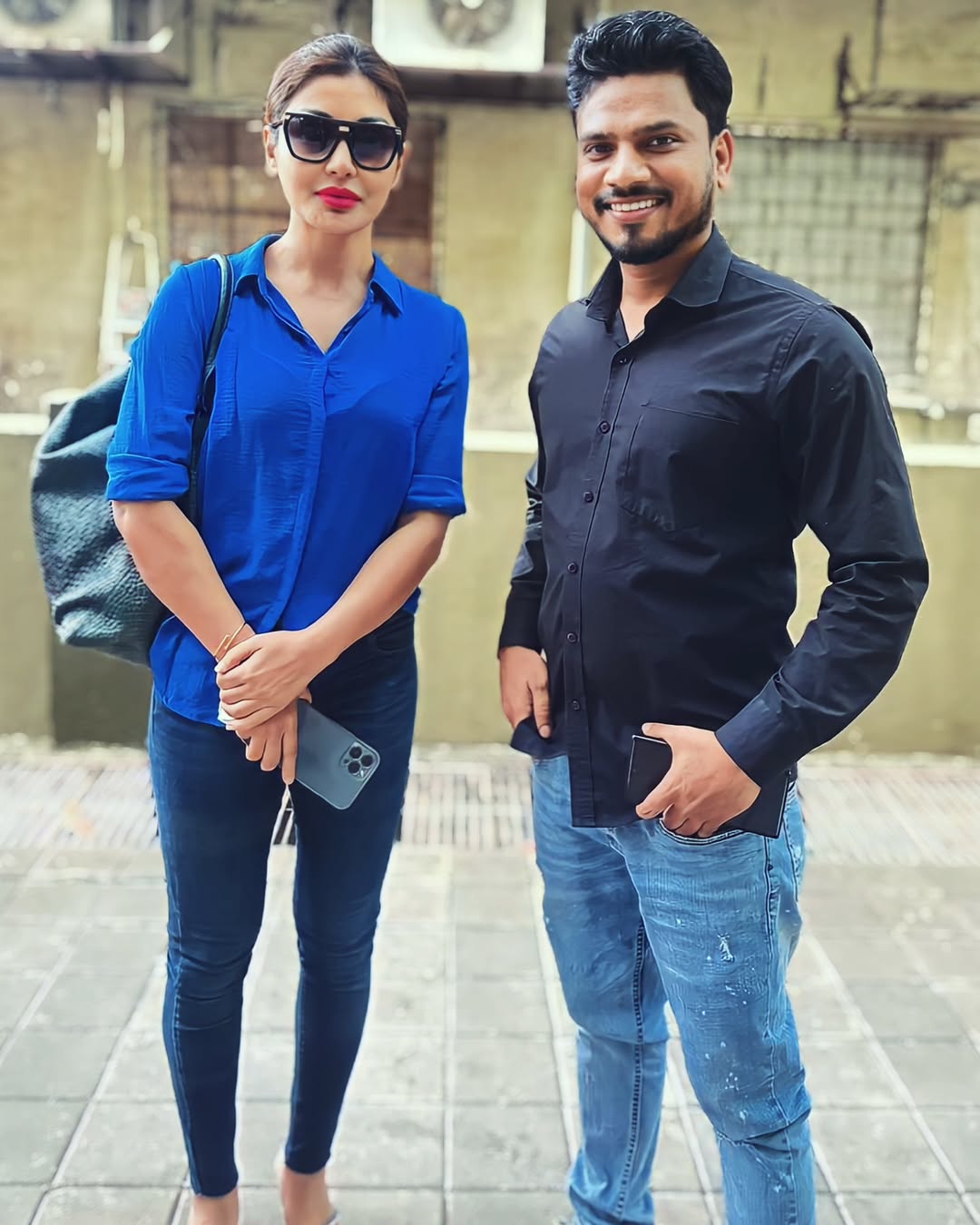 With friends Actress Rimi Sen & Ashif Pathan #raazrajpootgangaura #rimisen.heic (1)