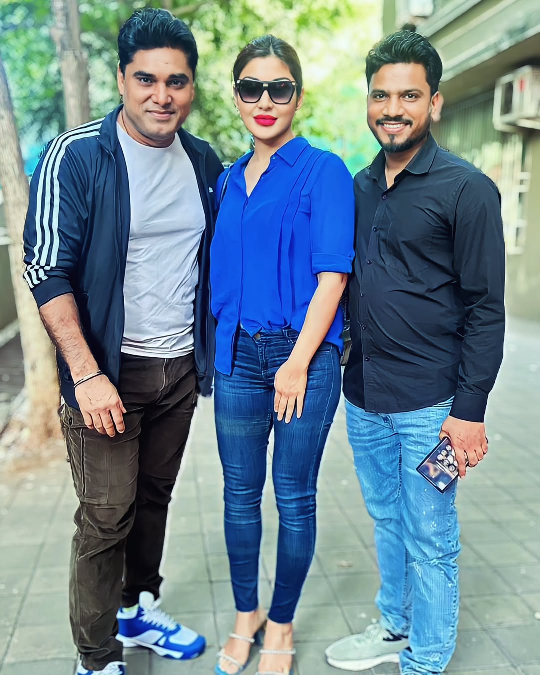 With friends Actress Rimi Sen & Ashif Pathan #raazrajpootgangaura #rimisen.heic